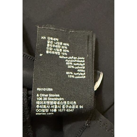 Deep V-Neck Black One-Piece Swimsuit By & Other Stories Size US 8 - Picture 10 of 10